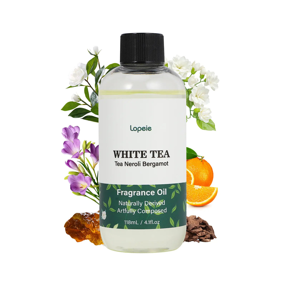 Lopeie Westin-Inspired Fragrance Oil Refill, Unisex Selfcare White Tea Neroli & Bergamot, 118ml/4.1fl oz Single Bottle Aromatherapy Oil for Ultrasonic & Waterless Diffusers,sohochic